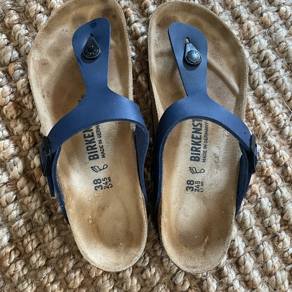 Birkenstock Gizeh navy blue sandals